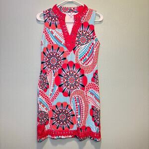 Women's Crown & Ivy PS Petite Red Blue Pink Sleeveless Shift Dress
